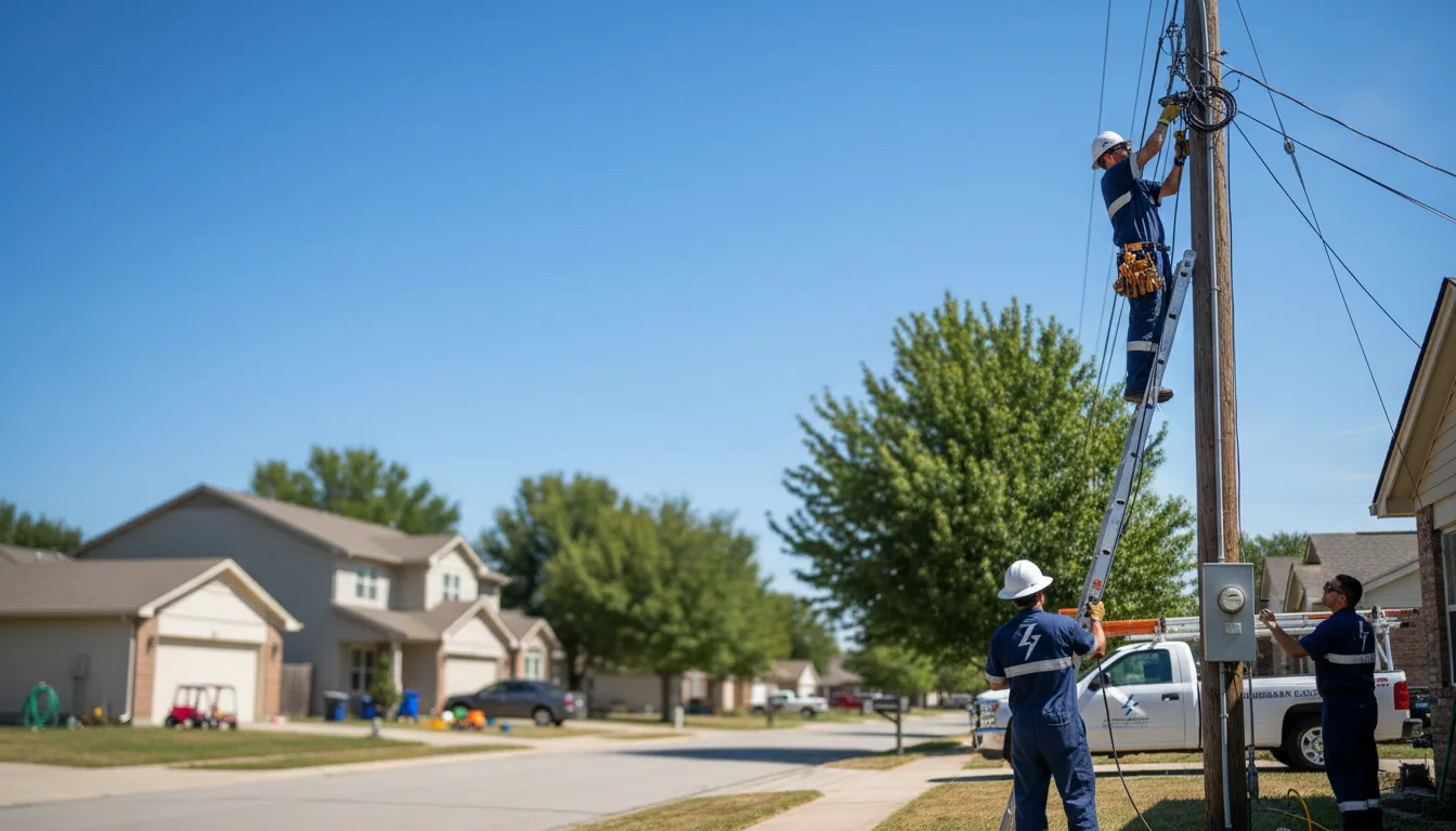 Residential electrician providing installation services in Beebe, AR